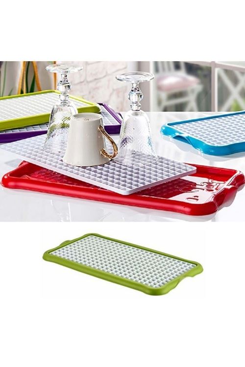 Pratik Lavabo Tezgah Üstü Bulaşık Kurutmalığı Süzmatik 22x40 cm