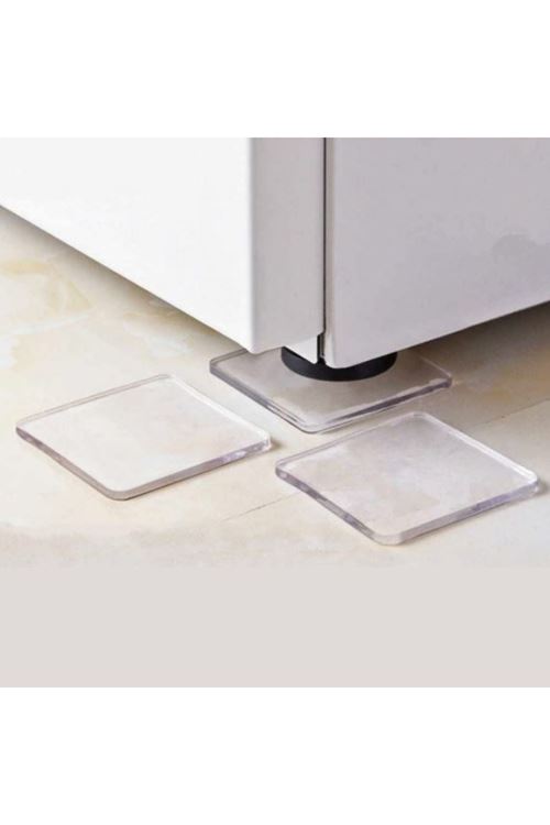 TBL Dekor® 4 Adet Silikon Şeffaf Koltuk Mobilya Masa Beyaz Eşya Yazıcı Koruyucu Kaydırmaz  Dayanıklı Pe