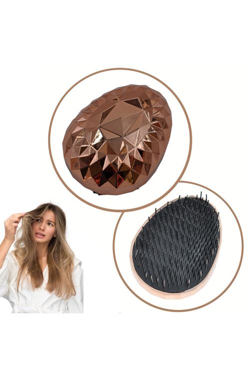 TBL Dekor® Rose Gold Saç Düzleştirici Tarak Geniş AralıklıHer Saç Tipine Uygun Fırçalı Saç Düzleştiric