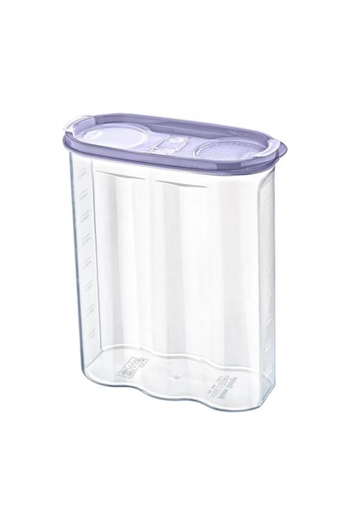 TBL Dekor® 2 Kapaklı Ölçekli Erzak Kuru Gıda Saklama Kutusu Kabı 2,4 Litre-SA940