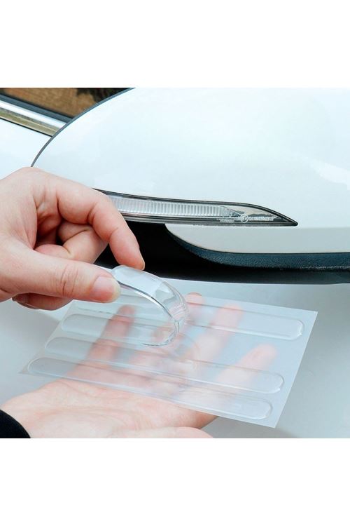 TBL Dekor® Oto Darbe Koruyucu Şeffaf Kendiliğinden Yapışkanlı Bantlar 4 Adet