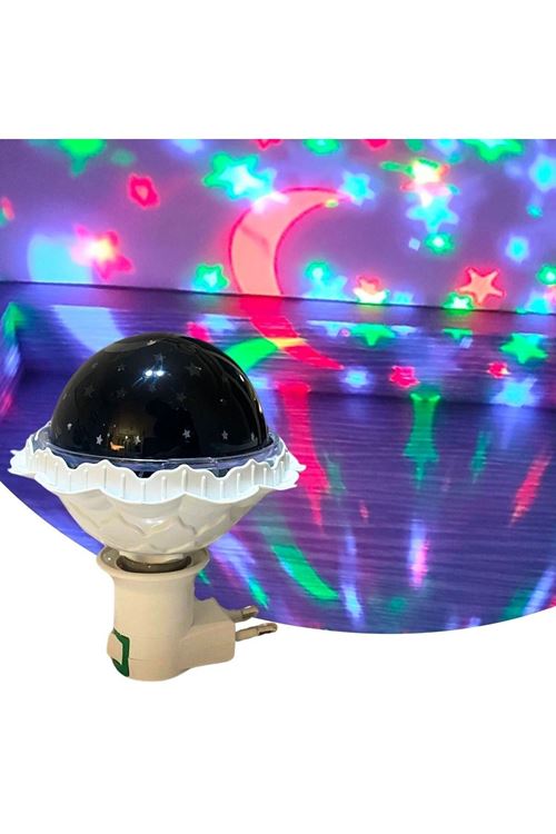 TBL Dekor® Kristal Gökyüzü Modlu Yıldızlı Hareketli 360 Derece Dönen Kristal Led Ampül