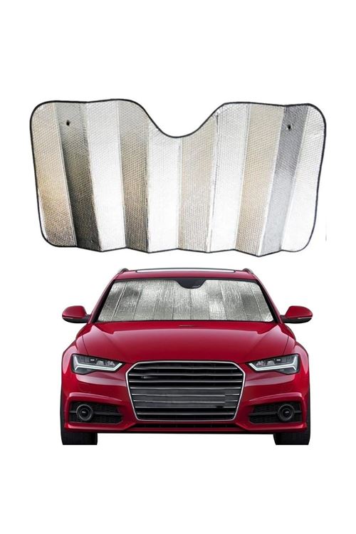 TBL Dekor® 120*55 cm Ambalajlı Vantuzlu Araç İçi Ön Cam Perdesi Katlanabilir Güneşlik