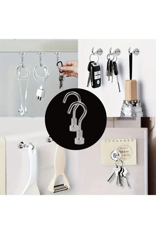 TBL Dekor® Güçlü Manyetik Mutfak,Banyolar İçin Çok Amaçlı 2'li Magnet Askı