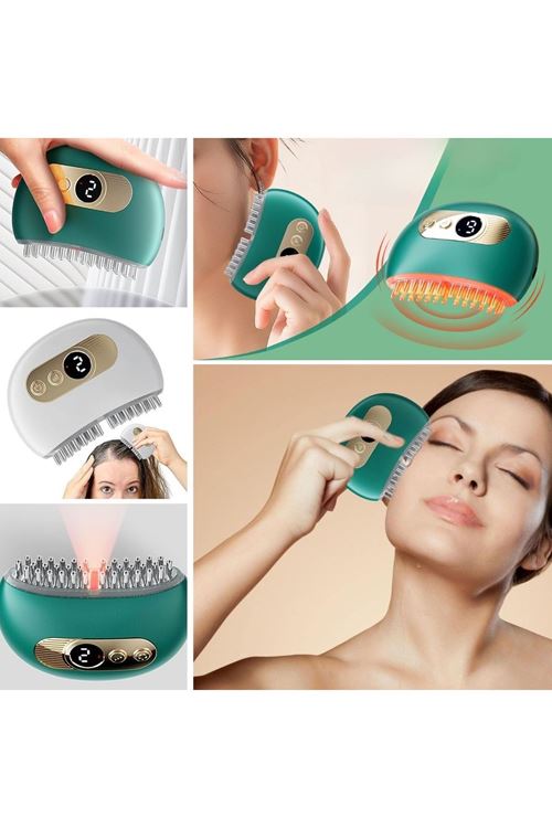 TBL Dekor® 1 Adet Akıllı Elektrik Akımlı EMS Titreşimli Masaj Tarağı Kademeli Yüz Masaj Aleti Aparatı