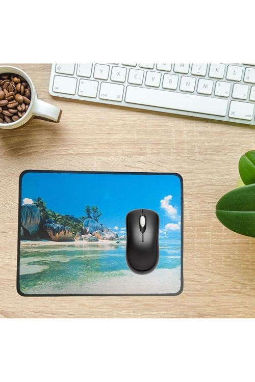 TBL Dekor® 25x32 cm Küçük Boy Mouse Pad Manzara Ada