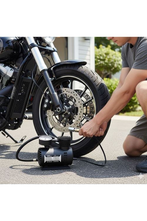 TBL Dekor® 300 PSI Güçlü Taşınabilir Hava Kompresörü–Araba, Motosiklet, Bisiklet ve Top Şişirme İçin Çakmaklıklı Lastik Şişirme Pompası