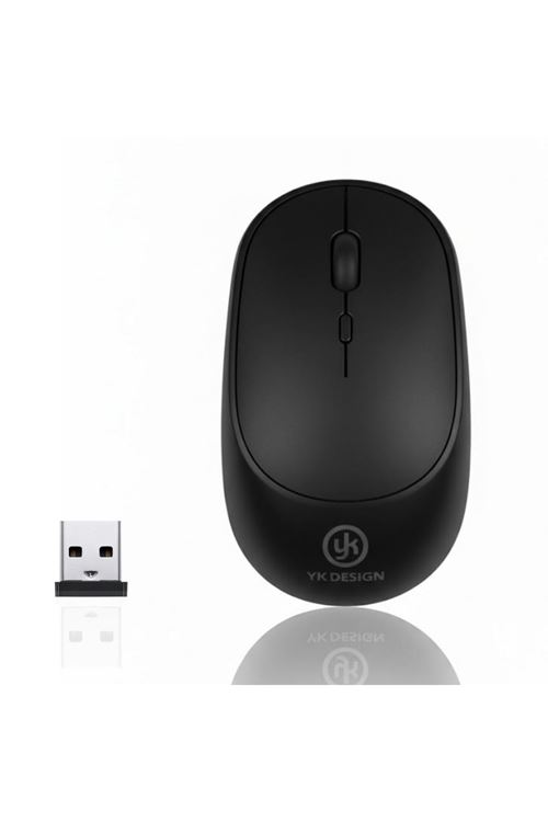 TBL Dekor® Siyah Renkli Ergonomik Sessiz Kablosuz Mouse – USB Alıcılı, Ofis ve Oyun İçin Konforlu Bilgisayar Faresi MS6310