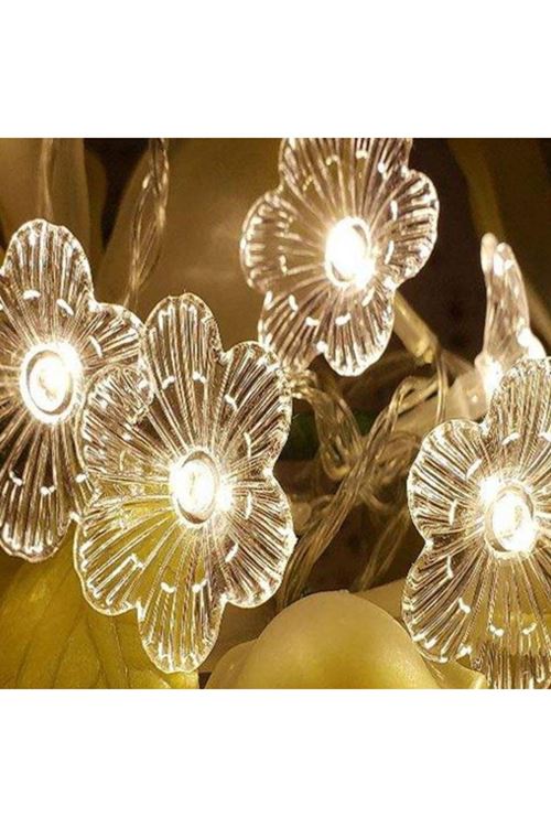 Çiçek Desenli 3.5 Metre USB LED Işık – 20 LED’li Dekoratif Ortam Aydınlatması