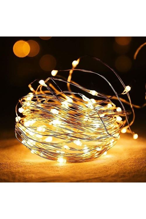 Sarı Peri LED Flaşlı Işık – 3 Metre Dekoratif Oda ve Organizasyon Aydınlatması