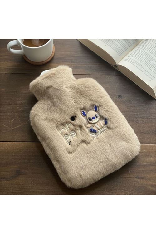 Mutlu Robot Hayvan Figürlü Peluş Sıcak Su Torbası 1 Lt – Yumuşak Kılıf, Uzun Süre Sıcak Tutan Termal Su Torbası
