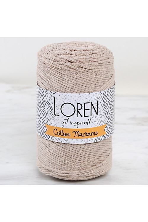 Loren Cotton Macrame Bej - R084 - 34363
