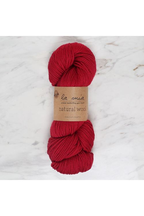La Mia Natural Wool Koyu Kırmızı El Örgü İpi - L893 - 34395