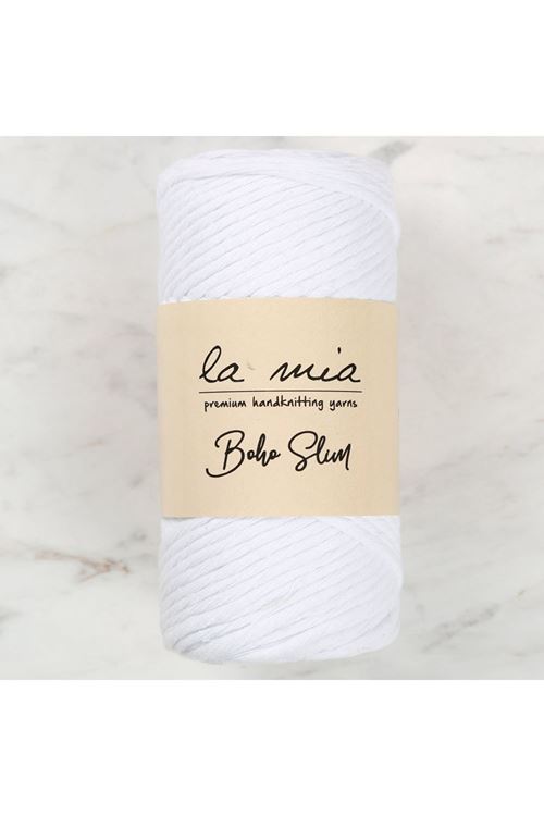 La Mia Boho Slim Beyaz El Örgü İpi - L001 - 34425