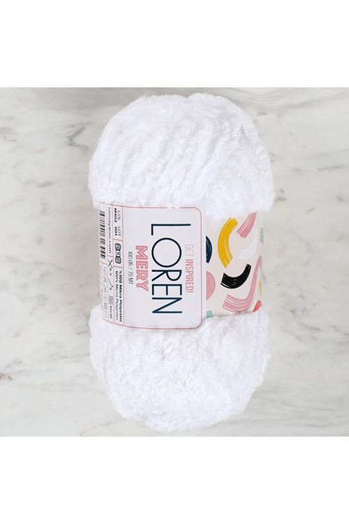 Loren Mery Beyaz El Örgü İpi - M402 - 34310