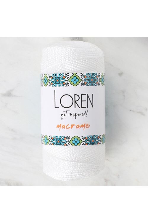 Loren Macrame Beyaz El Örgü İpi - RM 002 - 34324