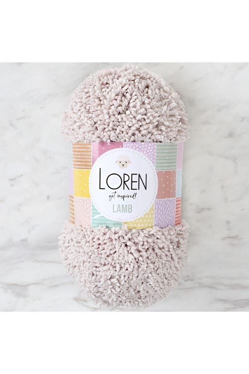 Loren Lamb Açık Bej El Örgü İpi - R055 - 34420