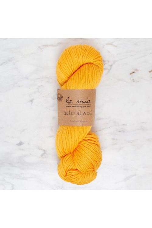 La Mia Natural Wool Sarı El Örgü İpi - L877 - 34401