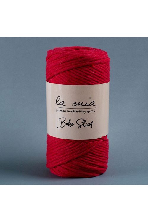 La Mia Boho Slim Kırmızı El Örgü İpi -L033 - 34197