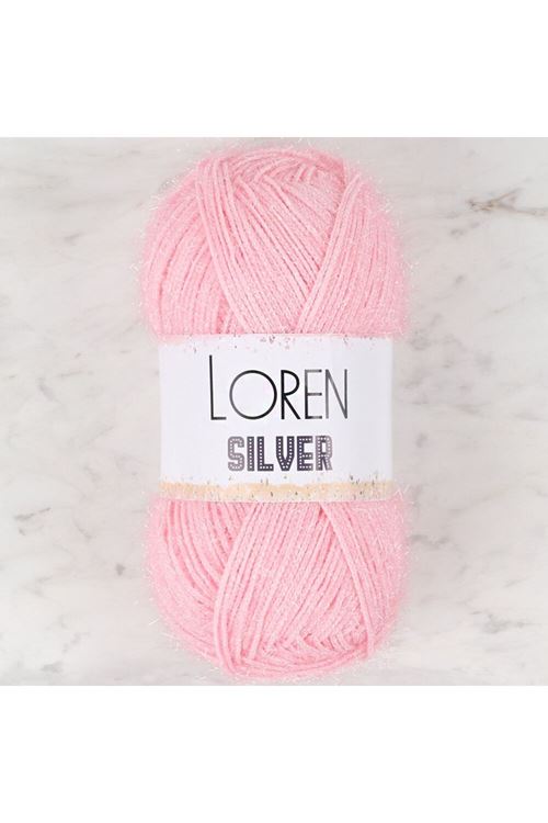 Loren Silver Toz Pembe El Örgü İpi - RS0013 - 34074