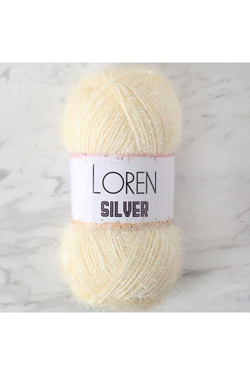 LOREN SILVER KREM EL ÖRGÜ İPİ - RS0065 - 34071