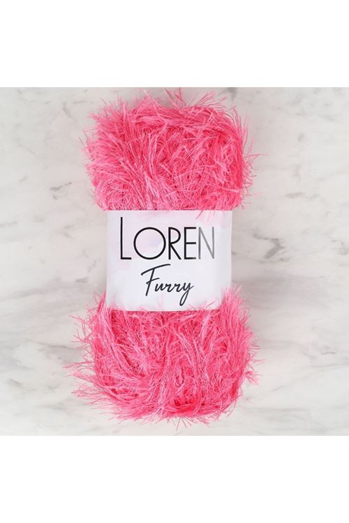 Loren Furry Koyu Pembe El Örgü İpi - RF016 - 34050