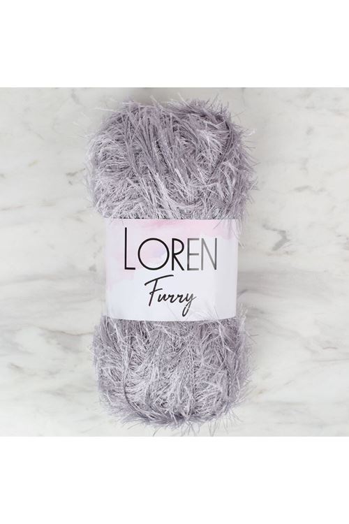 Loren Furry Gri El Örgü İpi - RF006 - 34045