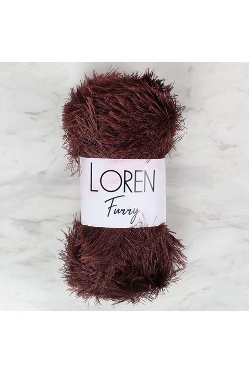 Loren Furry Kahverengi El Örgü İpi - RF093 - 34064
