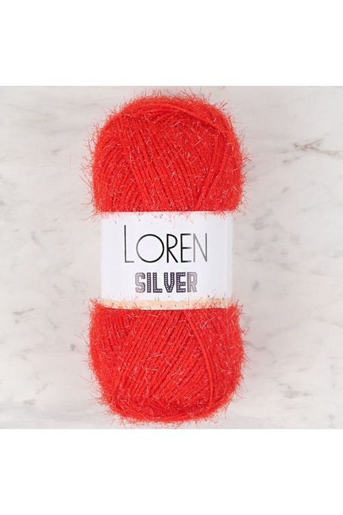Loren Silver Kırmızı El Örgü İpi - RS0025 - 34087