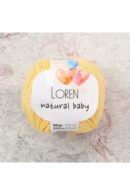 Loren Natural Baby Sarı El Örgü İpi - R086 - 33942