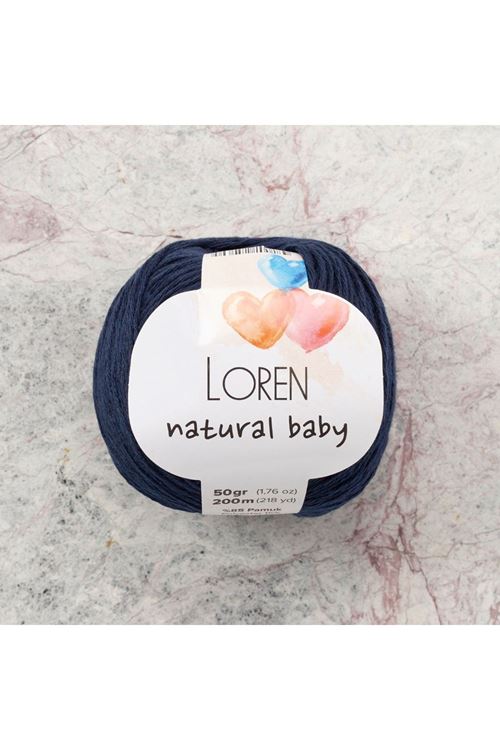 Loren Natural Baby Lacivert El Örgü İpi - R005 - 33940