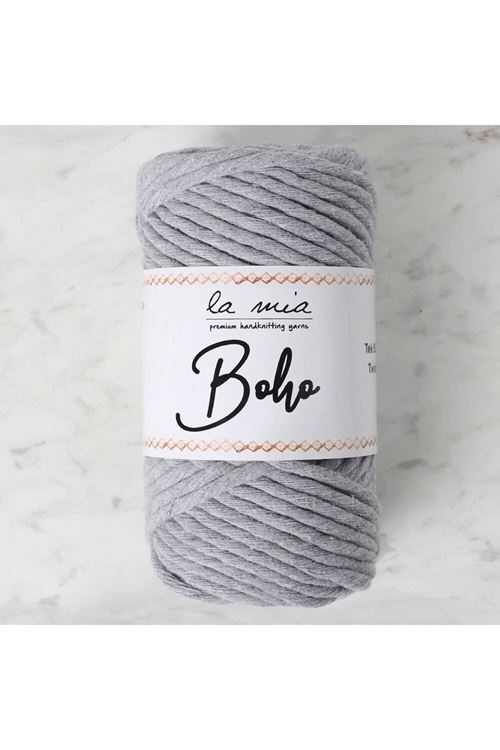 La Mia Boho Gri Büküm Makrome İpi - L031 - 33986