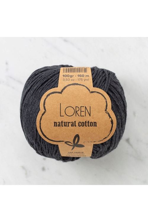 Loren Natural Cotton Füme El Örgü İpi - R081 - 33911