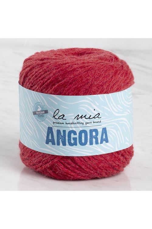 La Mia Angora 50gr Kırmızı El Örgü İpi - L004 - 33799
