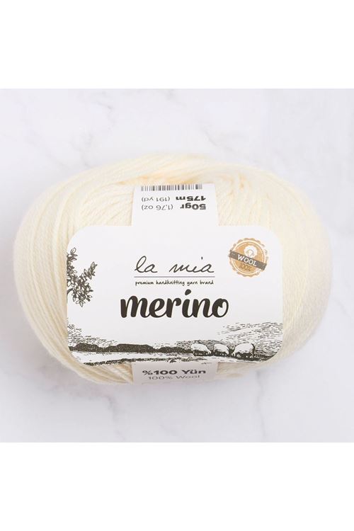 La Mia Merino Krem El Örgü İpi - L081 - 33776