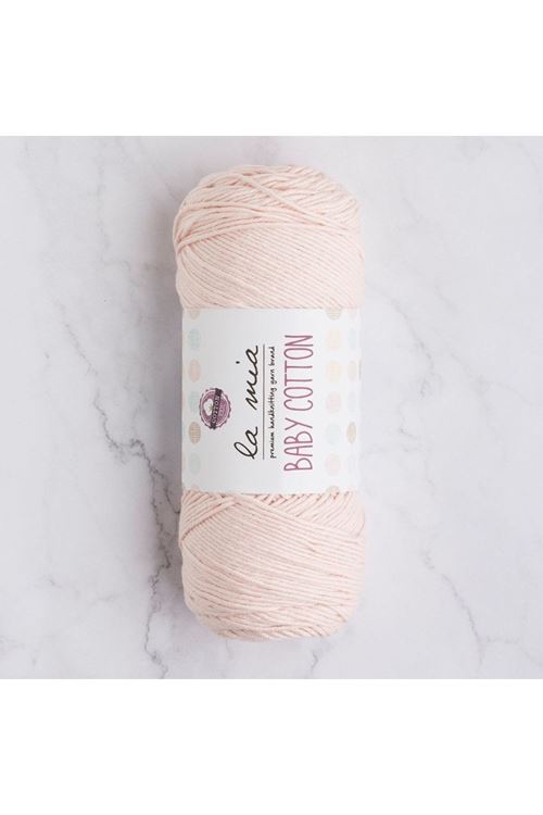 La Mia Baby Cotton Toz Pembe El Örgü İpi - L029 - 33651