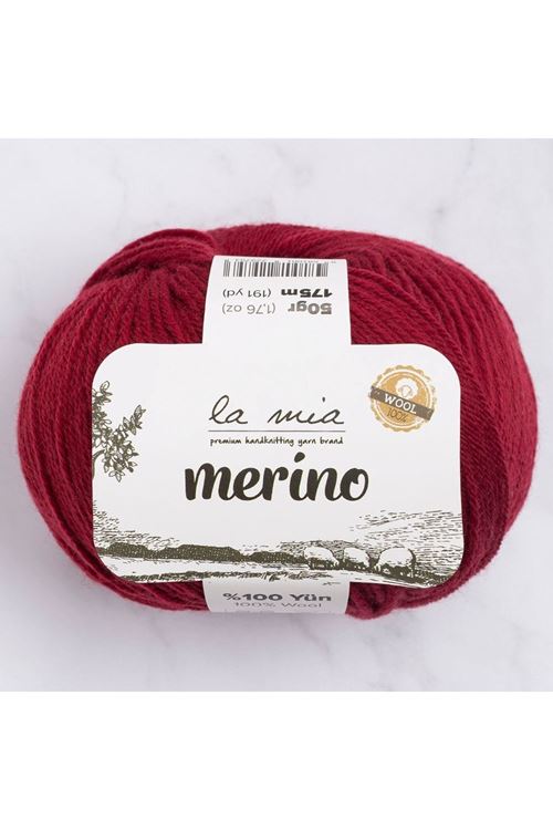La Mia Merino Bordo El Örgü İpi - L065 - 33792