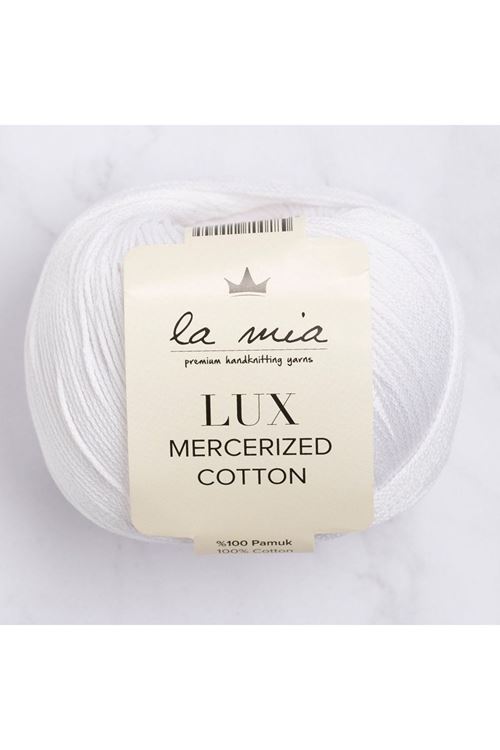 La Mia Lux Mercerized Cotton Beyaz El Örgü İpi - 2 - 33742