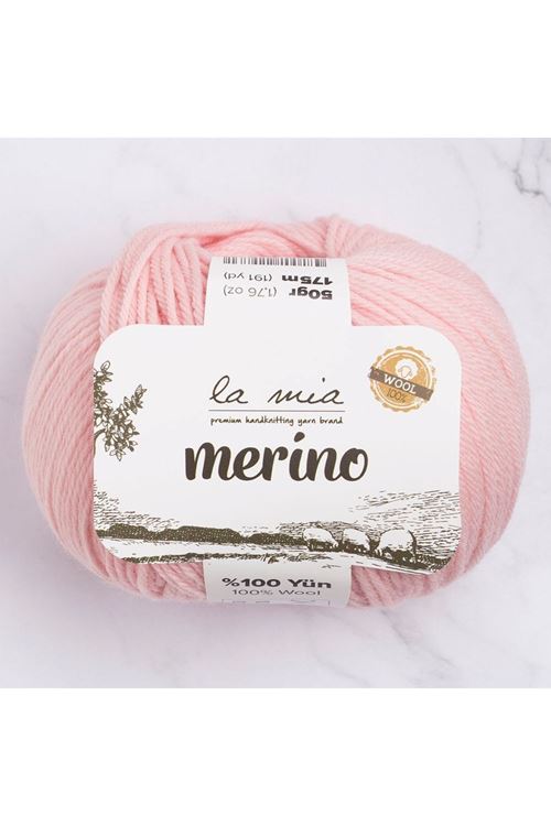 La Mia Merino Pembe El Örgü İpi - L040 - 33786