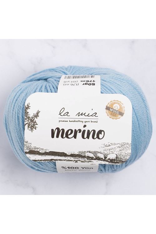 La Mia Merino Mavi El Örgü İpi - L095 - 33784