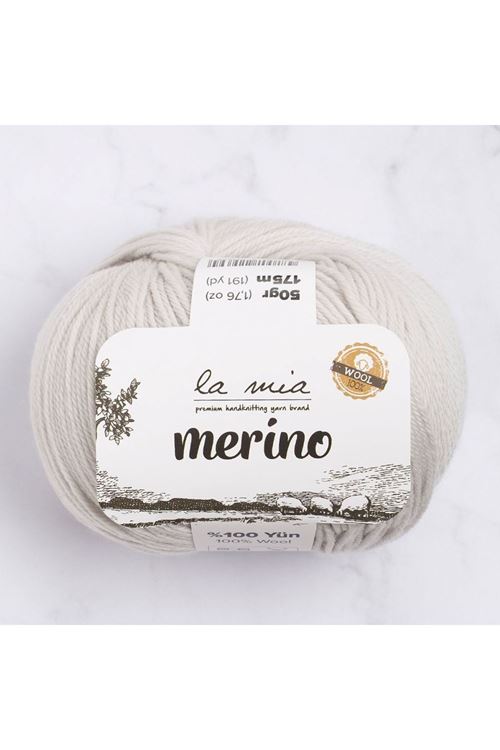 La Mia Merino Açık Gri El Örgü İpi - L047 - 33782