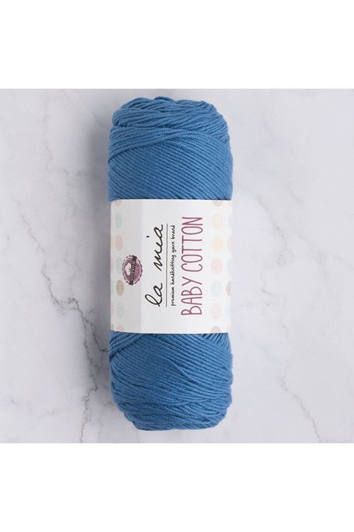 La Mia Baby Cotton Mat Mavi El Örgü İpi - L035 - 33639