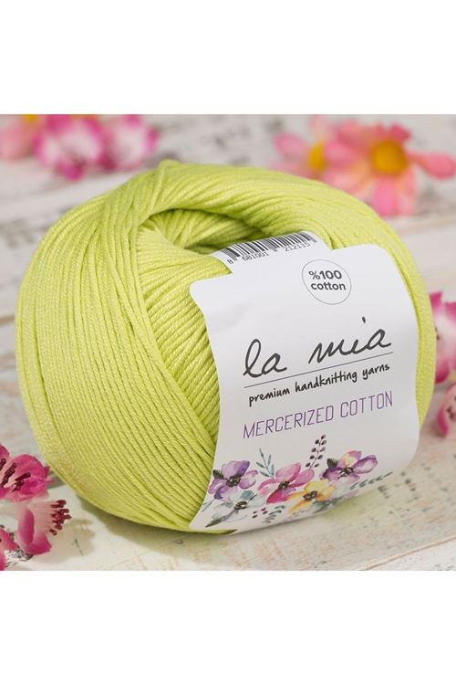 La Mia Mercerized Cotton Yeşil El Örgü İpi - 150 - 33587