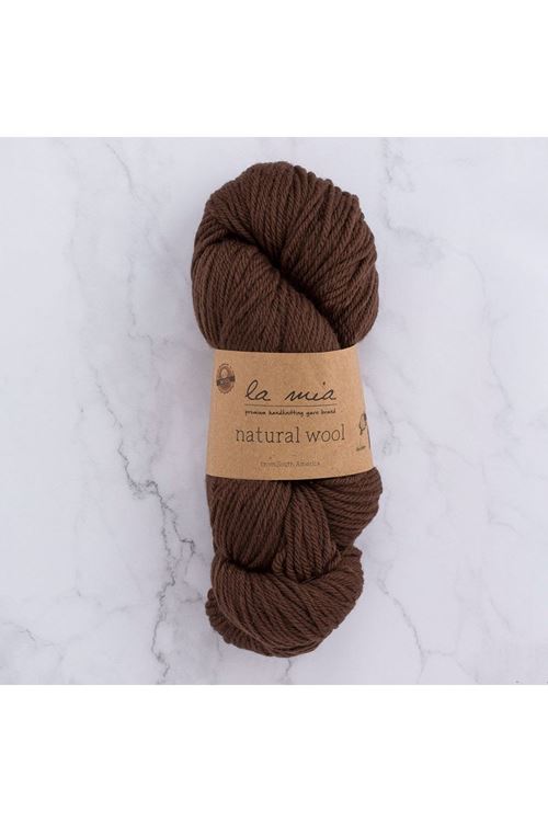 La Mia Natural Wool Acı Kahverengi El Örgü İpi - H7 - 33602