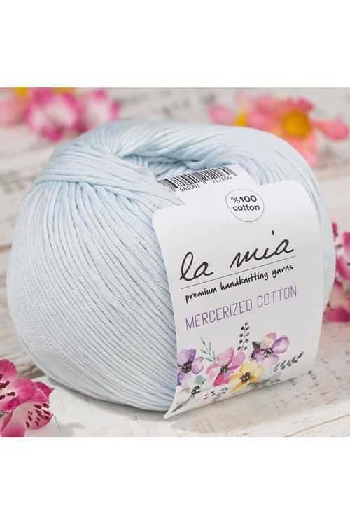 La Mia Mercerized Cotton Bebe Mavi El Örgü İpi - 79 - 33592