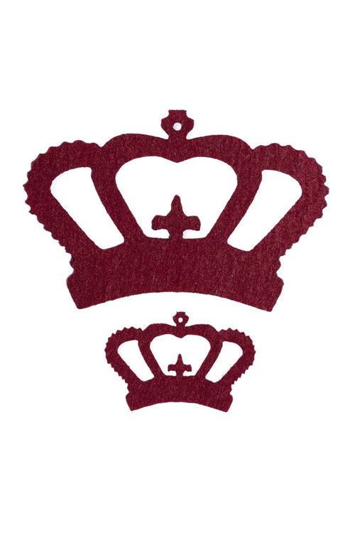 La Mia 10 lu Bordo Taç Keçe Motifler - FS314-M14