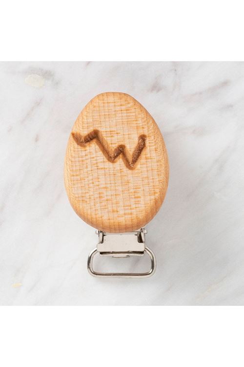 Hobi Baby Yumurta Figürlü Organik Ahşap Emzik Klip