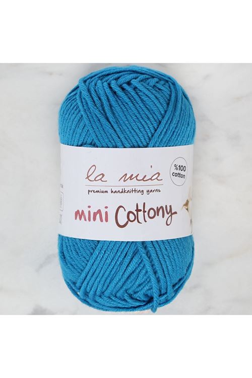 La Mia Mini Cottony 25 gr Mavi Bebek El Örgü İpi -