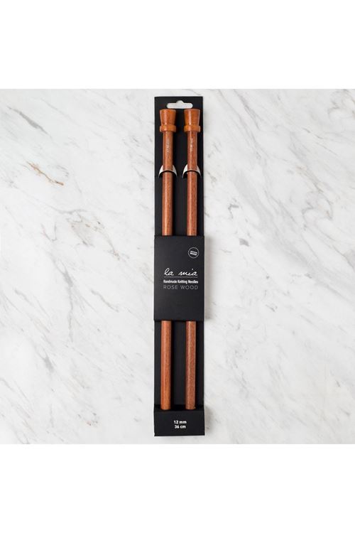 La Mia Rosewood 12 mm 36 cm Ahşap Örgü Şişi