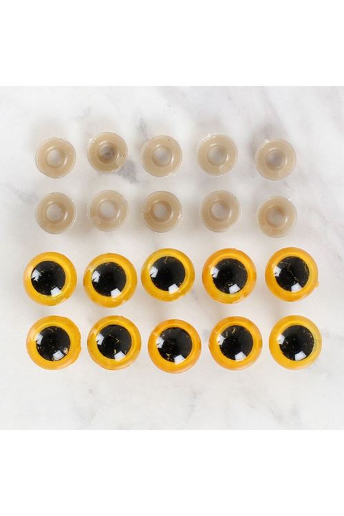 Loren 14 mm Sarı 5 Çift Amigurumi Göz